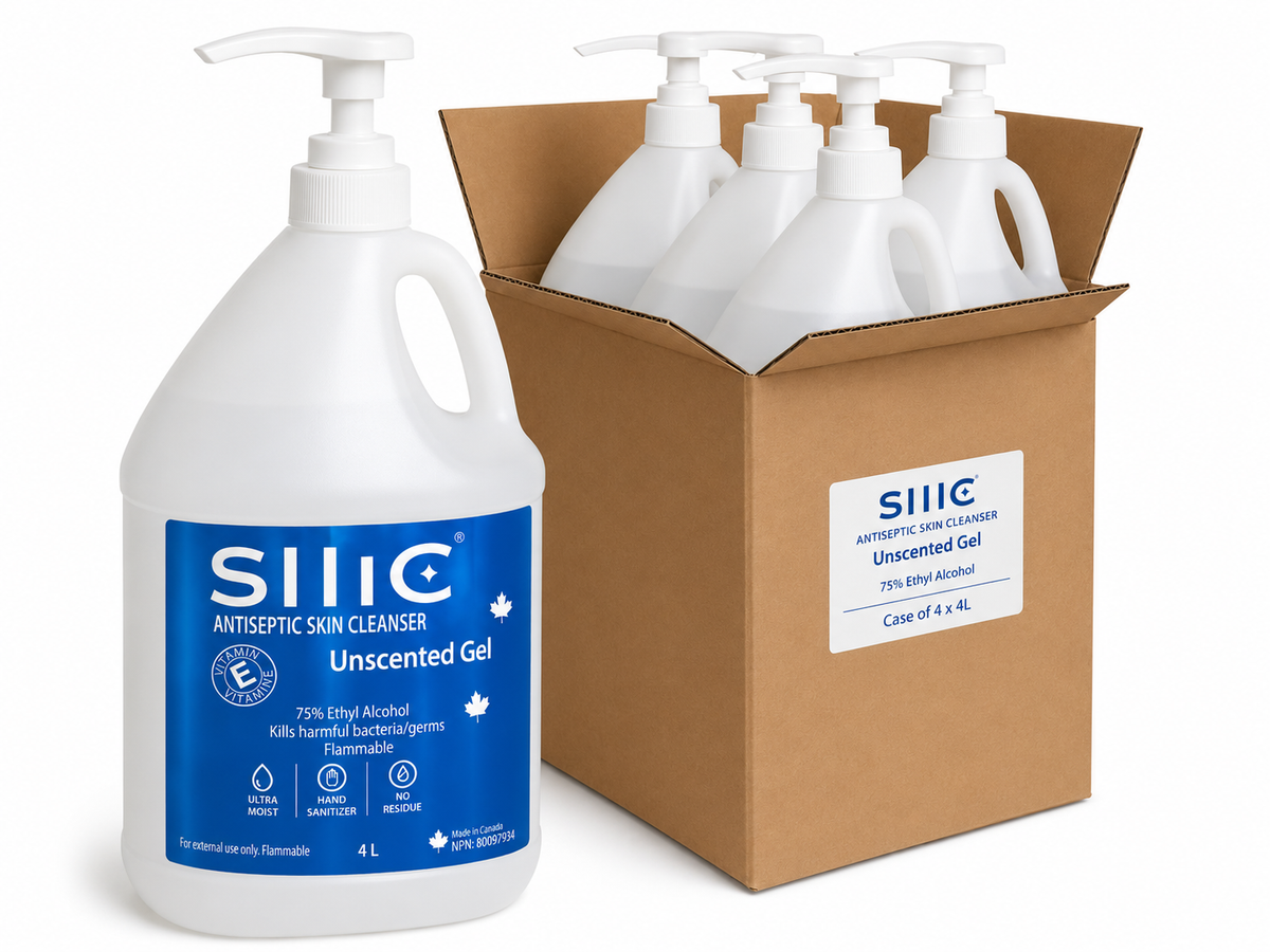 Sllic® Premium Food Grade Alcohol Hand Sanitizer - 4L / 1 Gallon Jug (1/4 Count)