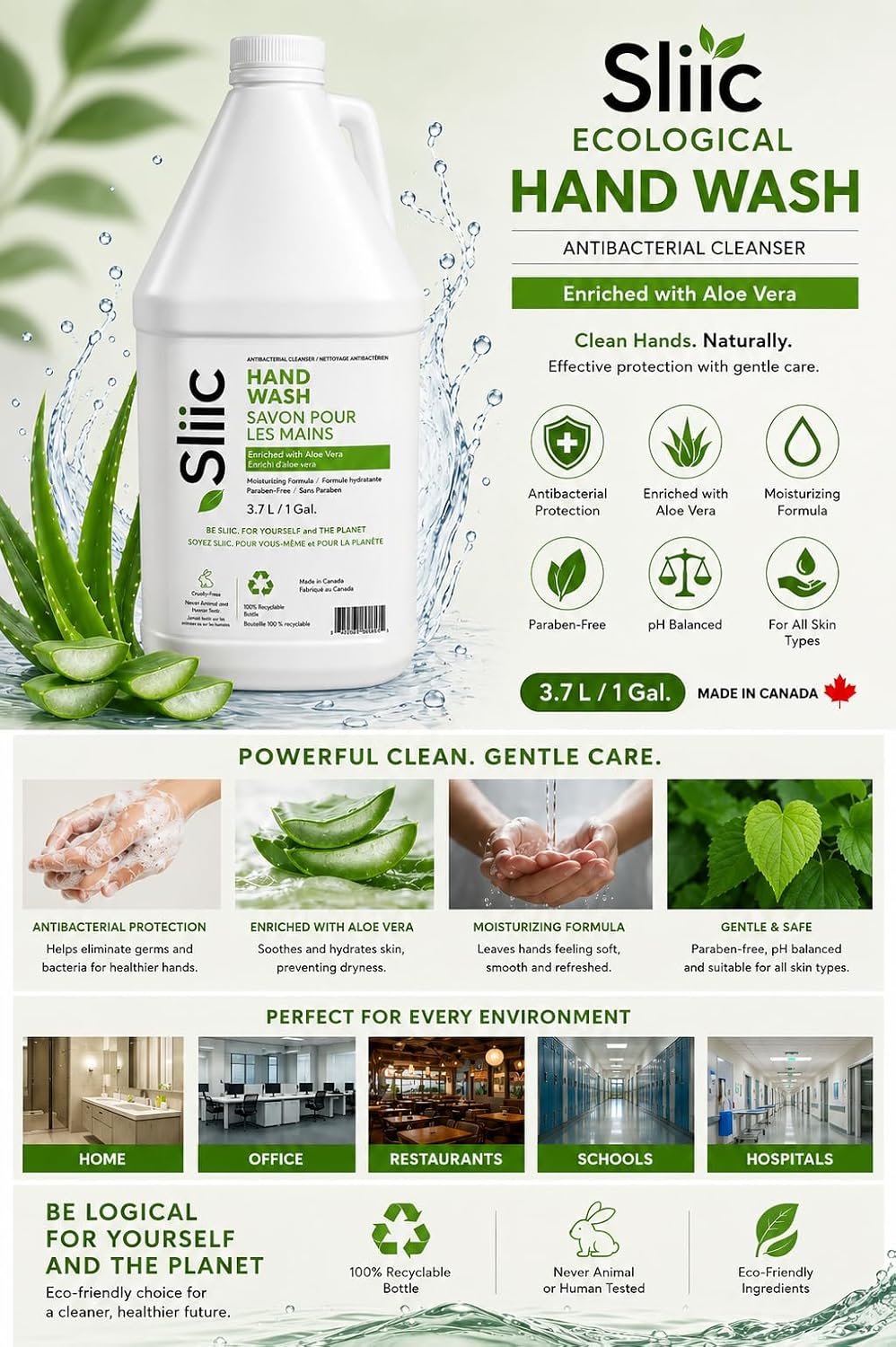 Sllic® Premium Liquid Moisturizing Hand Soap Refill 4L / 1 Gallon