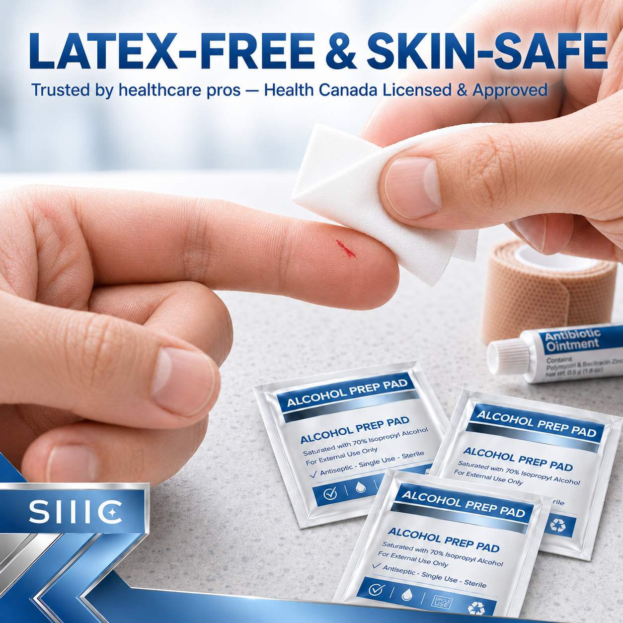 Sllic® Pro Alcohol Prep Pads - 70% Isopropyl Alcohol - Individually Wrapped 2-Ply Pads