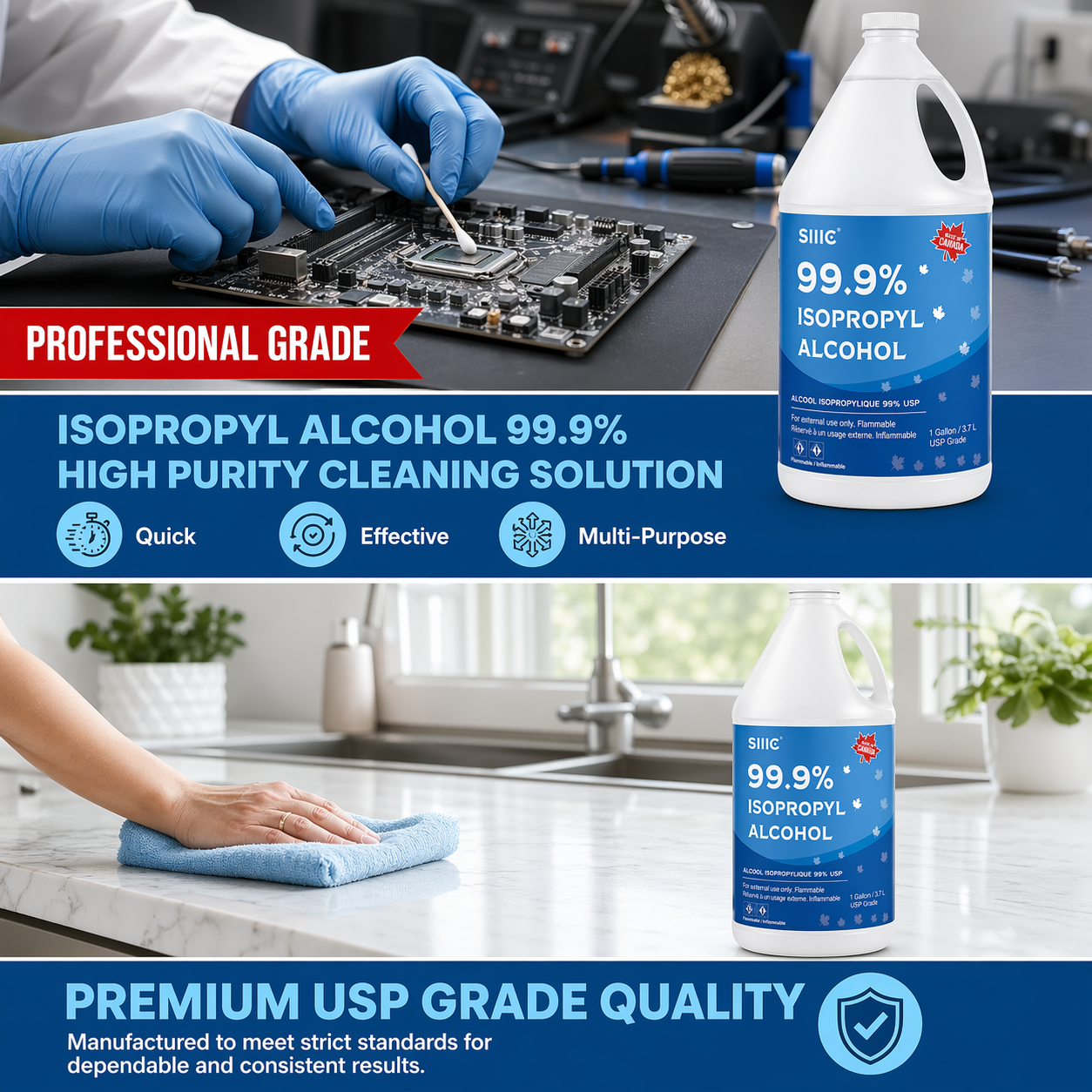 Sllic® Premium 99% Isopropy Alcohol (IPA) - 4L / 1 Gallon Jug