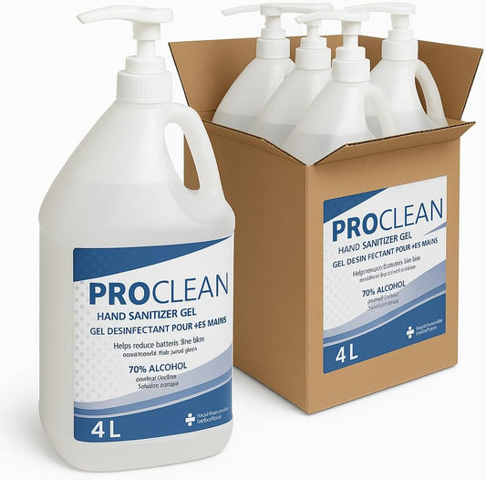 4 X 4 Litres Hand Sanitizer Made in Canada - 70% Food Grade Alcohol