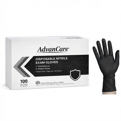 Intco AdvanCare Nitrile Gloves 4mil Black