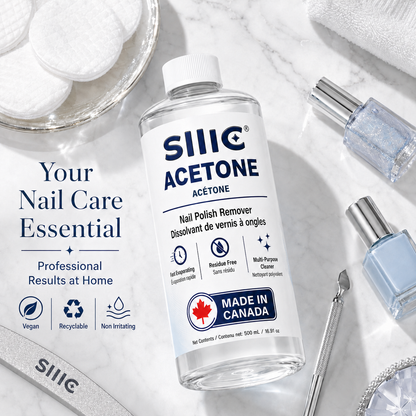 Sllic® Acetone 100% Pure Professional Grade - 500ml / 16.9 fl oz