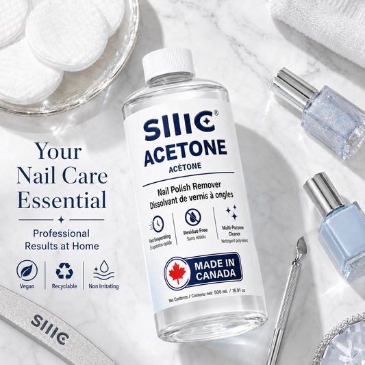 Sllic® Acetone 100% Pure Professional Grade - 500ml / 16.9 fl oz