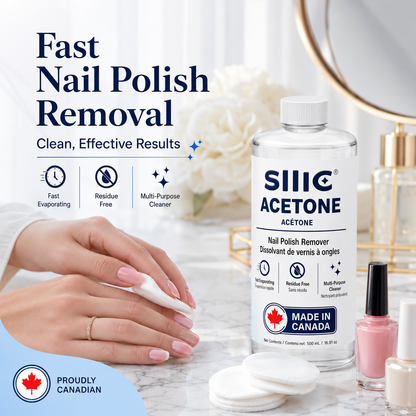 Sllic® Acetone 100% Pure Professional Grade - 500ml / 16.9 fl oz