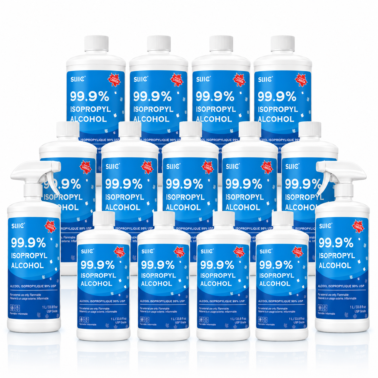 Sllic® Premium 99% USP Grade Isopropyl Alcohol (IPA) Spray Trigger - 1L / 33.8OZ (2/6/12)