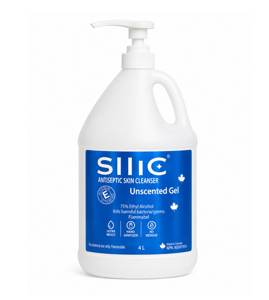 Gel hydroalcoolique pour les mains (4 x 4 litres) fabriqué au Canada - 70 % d'alcool de qualité alimentaire